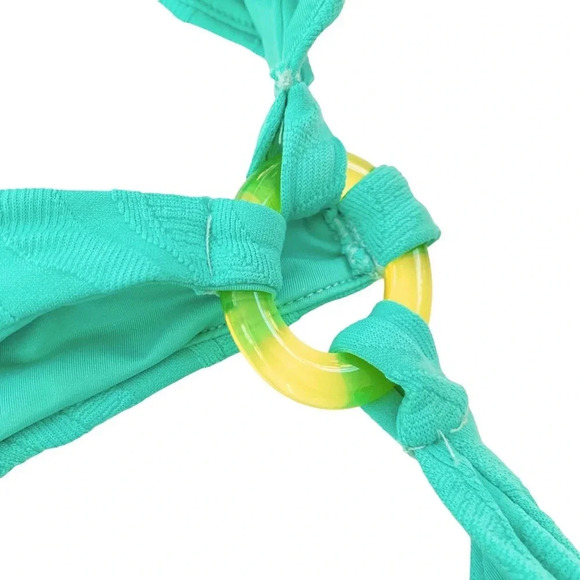 Trina Turk Cascais Wave One Shoulder One Piece Cutout Swimsuit Aquamarine Size 6 - Picture 5 of 11